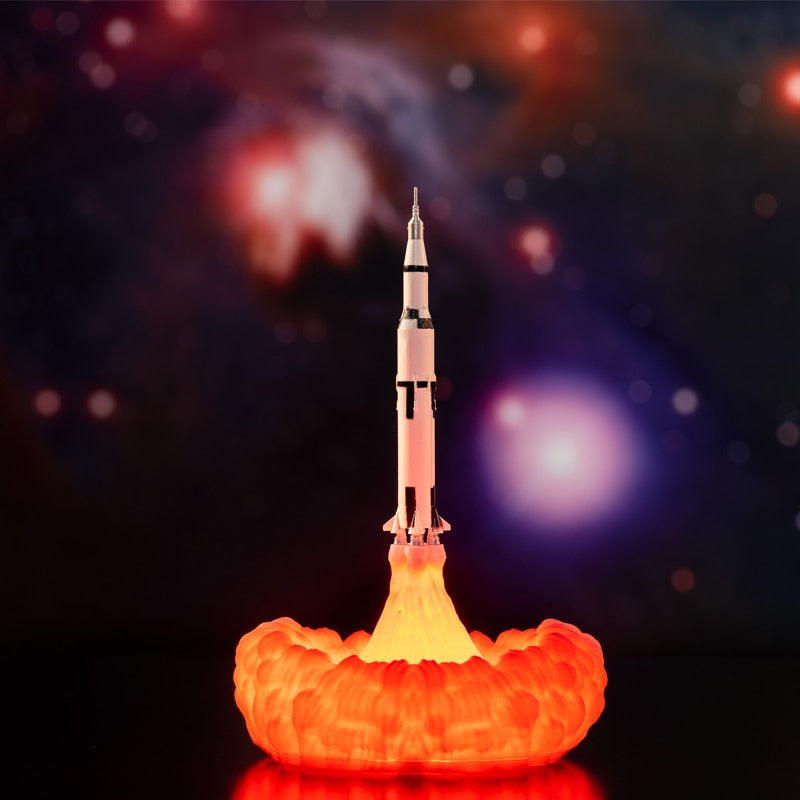 3D Print Space Shuttle Lamp  Rechargeable Night Light For Space Lovers Moon Lamp as Room Decoration