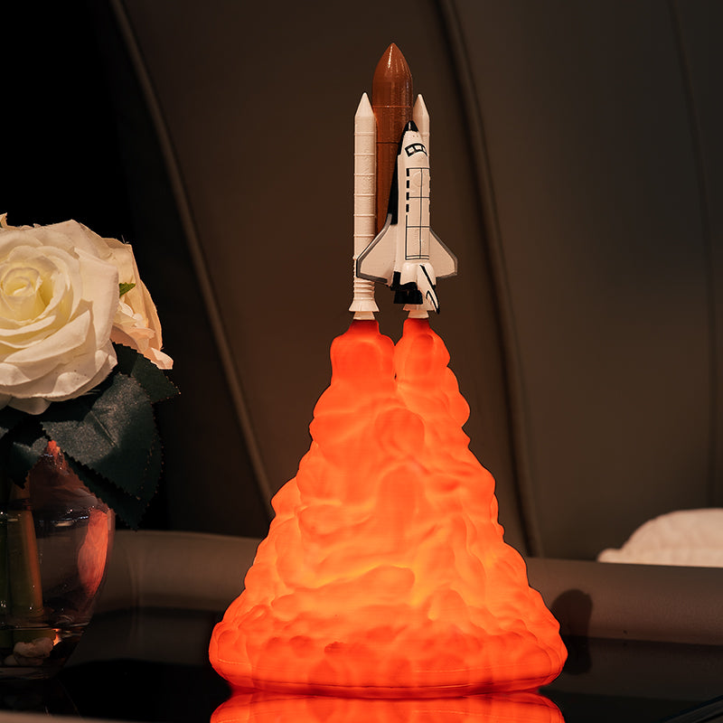 3D Print Space Shuttle Lamp  Rechargeable Night Light For Space Lovers Moon Lamp as Room Decoration