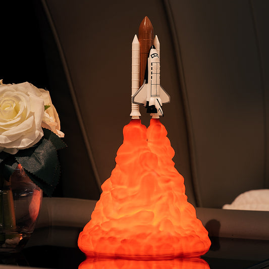 3D Print Space Shuttle Lamp  Rechargeable Night Light For Space Lovers Moon Lamp as Room Decoration