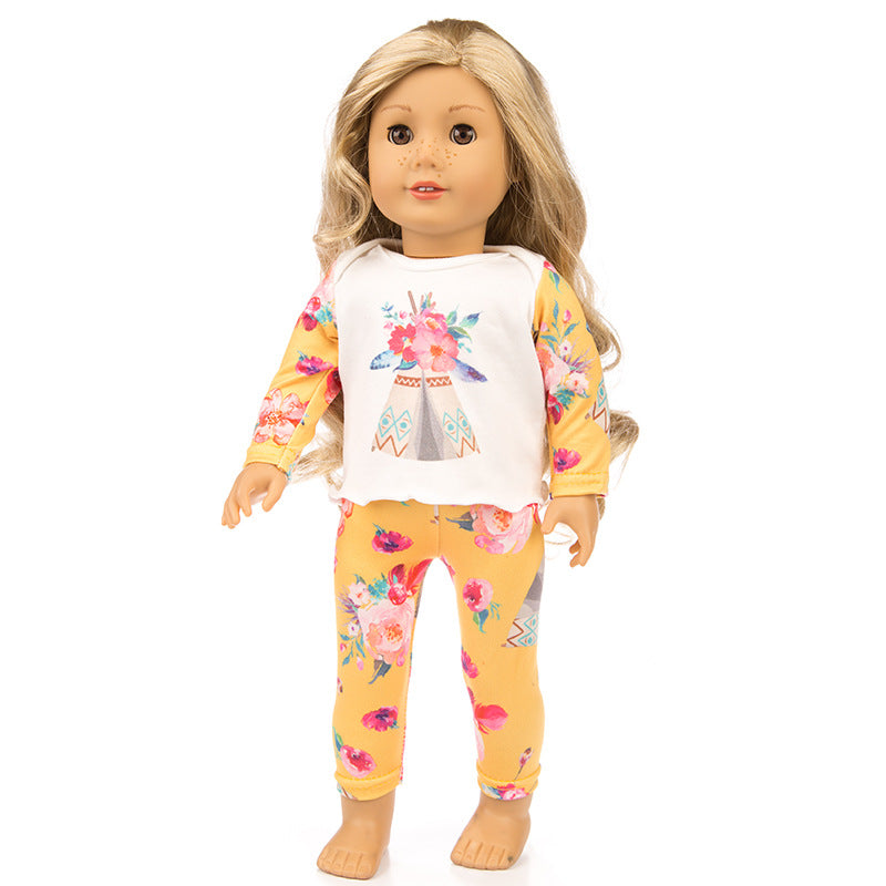 Amazon new 18 inch American girl clothes 43cm Xumu doll clothes doll pajamas set accessories
