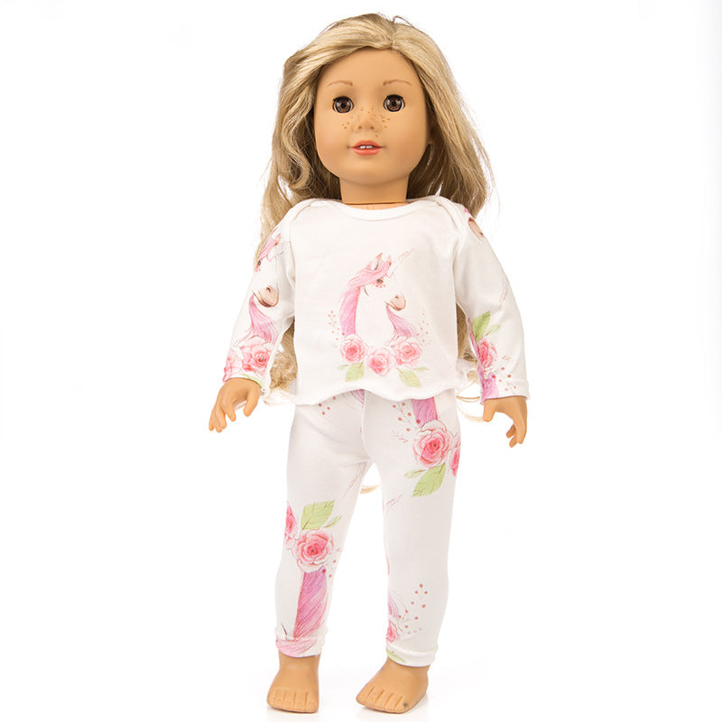 Amazon new 18 inch American girl clothes 43cm Xumu doll clothes doll pajamas set accessories