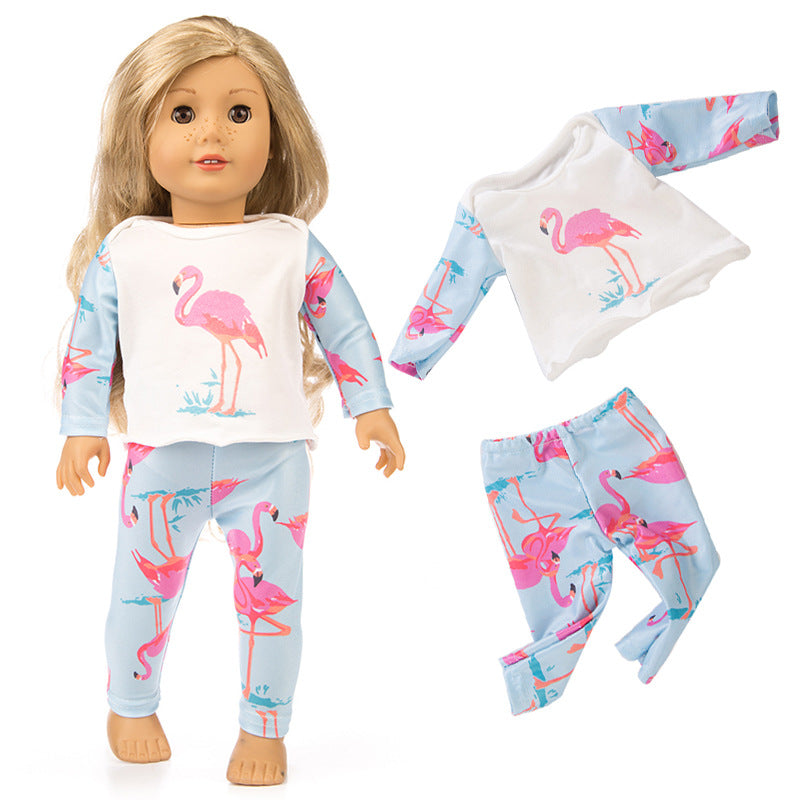 Amazon new 18 inch American girl clothes 43cm Xumu doll clothes doll pajamas set accessories