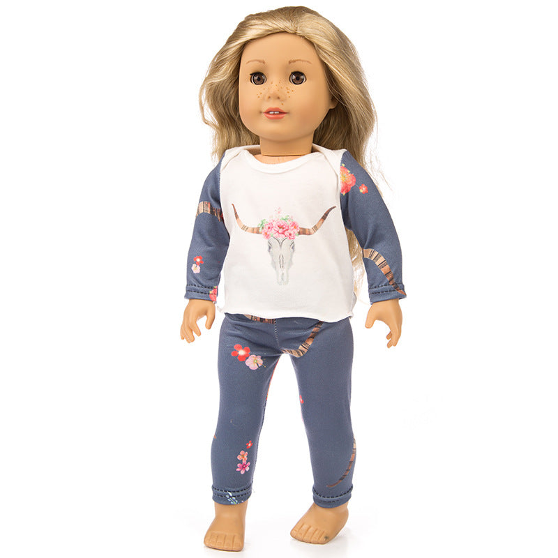 Amazon new 18 inch American girl clothes 43cm Xumu doll clothes doll pajamas set accessories